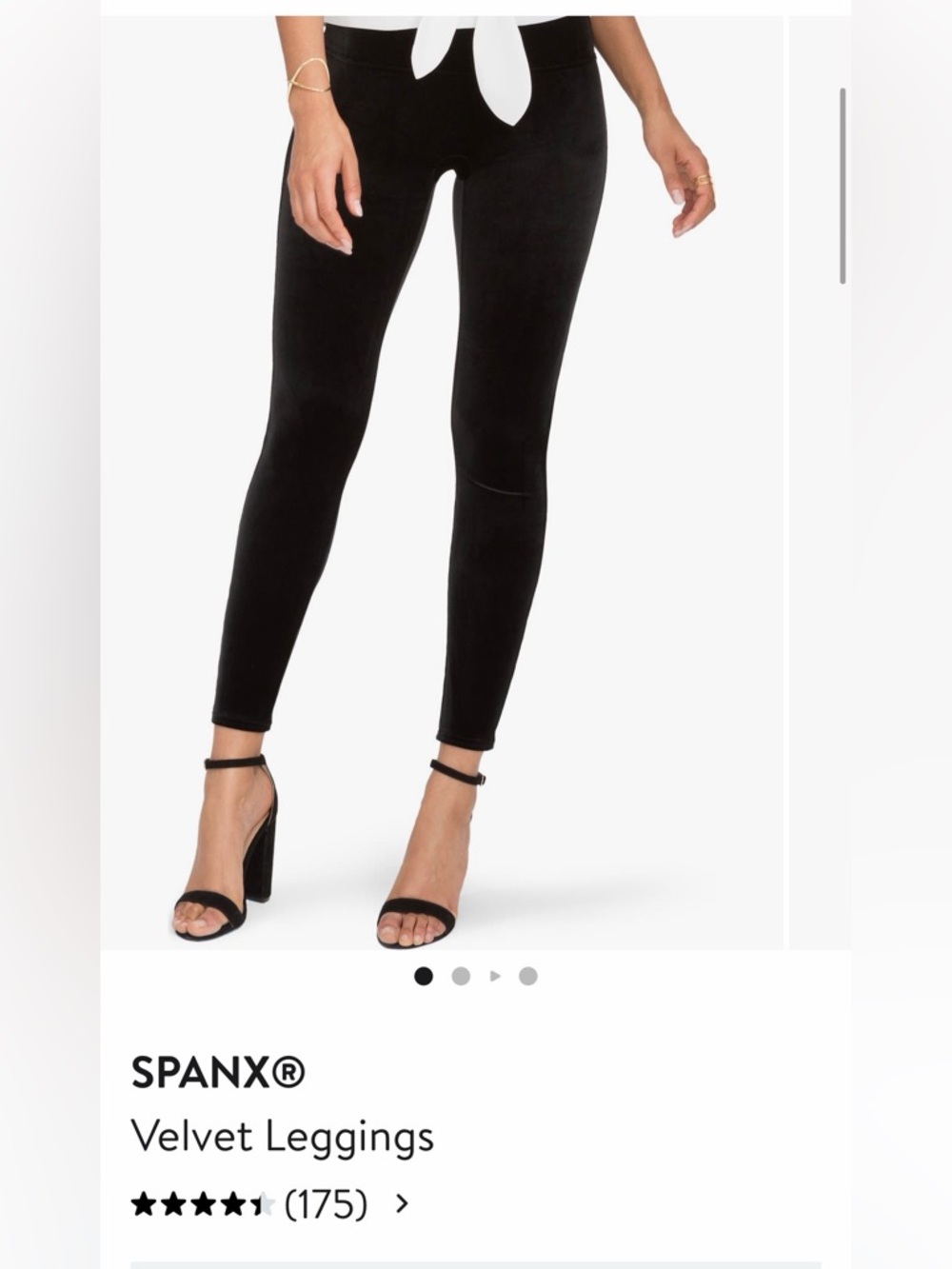 Spanx Velvet Leggings Black High Rise Shaping NWOT Size XL